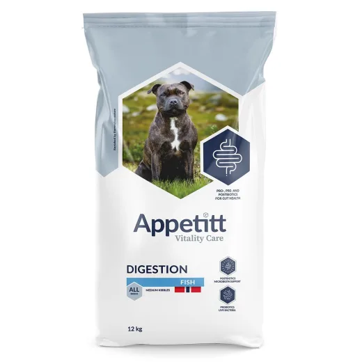 Appetitt Appetitt Vitality Care Digestion Fish M/L Torrfoder till Hund 12 kg produktbild