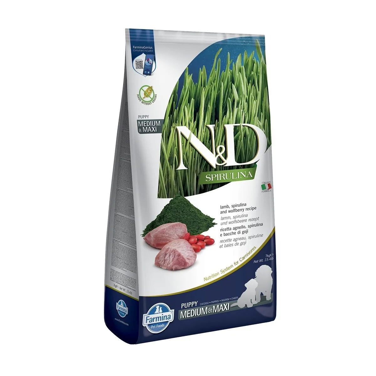 Farmina Farmina N&D Dog Spirulina & Lamb Puppy M/L 7 kg produktbild